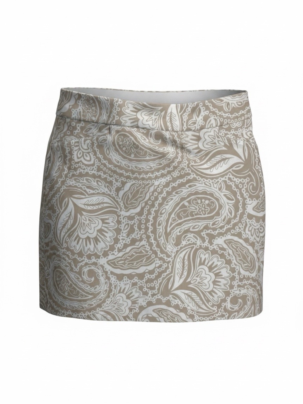 croft & barrow Beige and White Paisley Skort - Picture 1 of 5